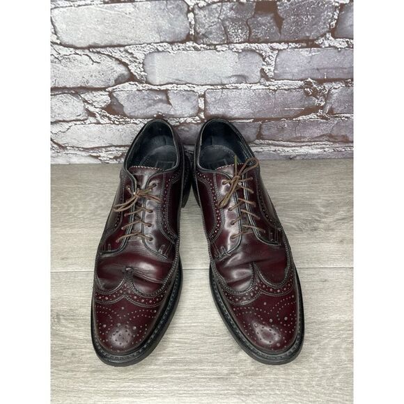 Stuart Mcguire LongWing Blucher Burgundy Leather Dress Shoes Men’s 10.5W US/44EU main image 4